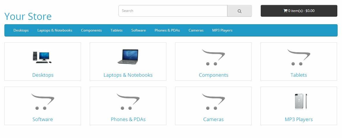 Category wall | Стена категорий Opencart 3.0.x