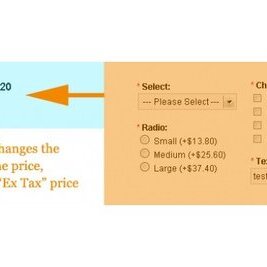 Модуль изменения этоны товара при выпотому чторе опции