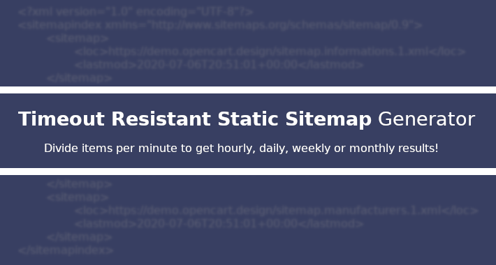 Timeout Resistant Static Sitemap Generator