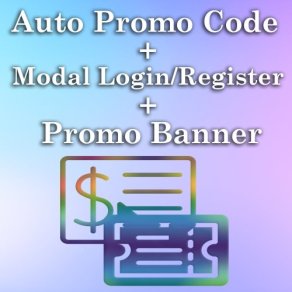 Авто Промокод при Регистрации + Авторизация/Регистрация в Modal + Промо Баннер
